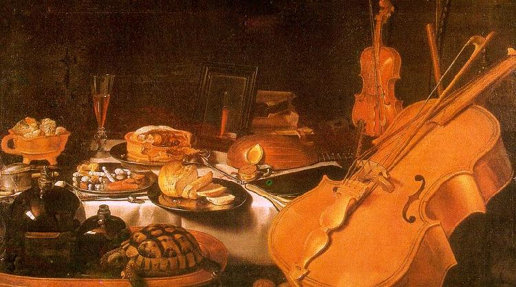Pieter Claesz Still Life with Musical Instruments oil painting image